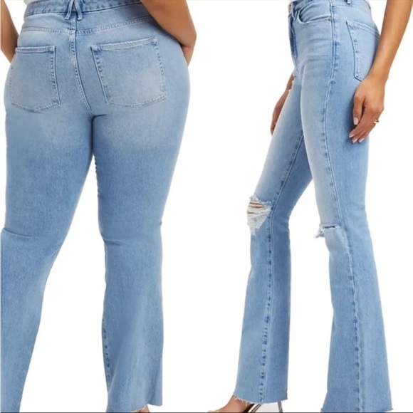 Good American Classic Boot Raw Hem Jean Size 10 - Picture 2 of 7